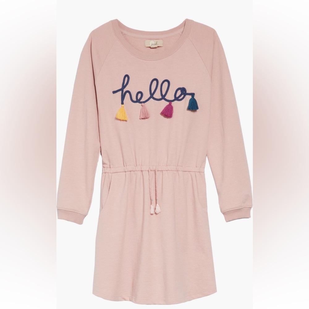 Peek Hello Tassel Girls Dress, XL (12)